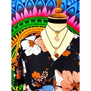 🌈 Stylish flower peplum top